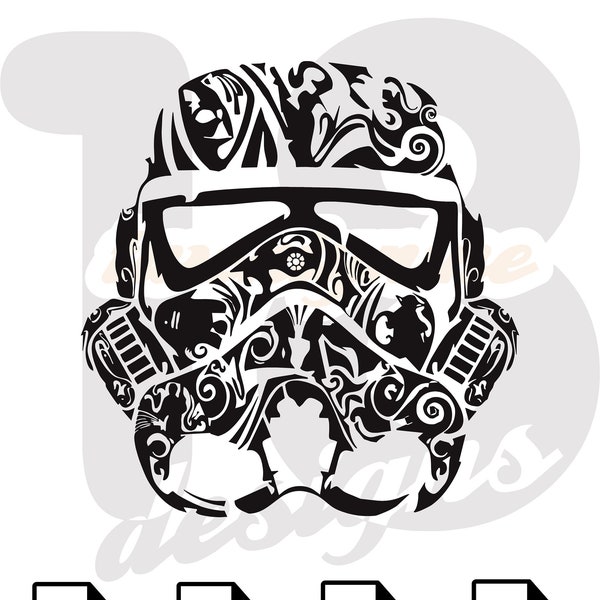 Star Wars Stormtrooper SVG, PNG, PDF & Dxf files, T-shirt Design, Digital Prints, Digital Graphics, Silhouette