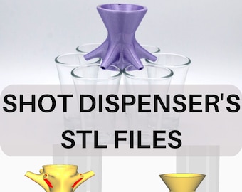 Shot Dispenser STL-Dateien | 3D Druckdateien | 3D druckbarer Shot-Dispenser: Rüsten Sie Ihre Hausbar mit dieser STL-Dateisammlung sofort auf