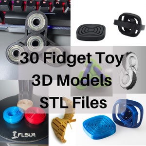 30+ Fidget Toy STL Files | 3D Printing Files | 30 3D Models | 3D Printer Files | 3D Print File