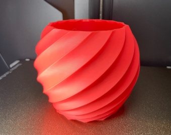 Jarrón 1 Maceta con forma de espiral / Archivo STL / Archivos de impresora 3D / Licencia comercial