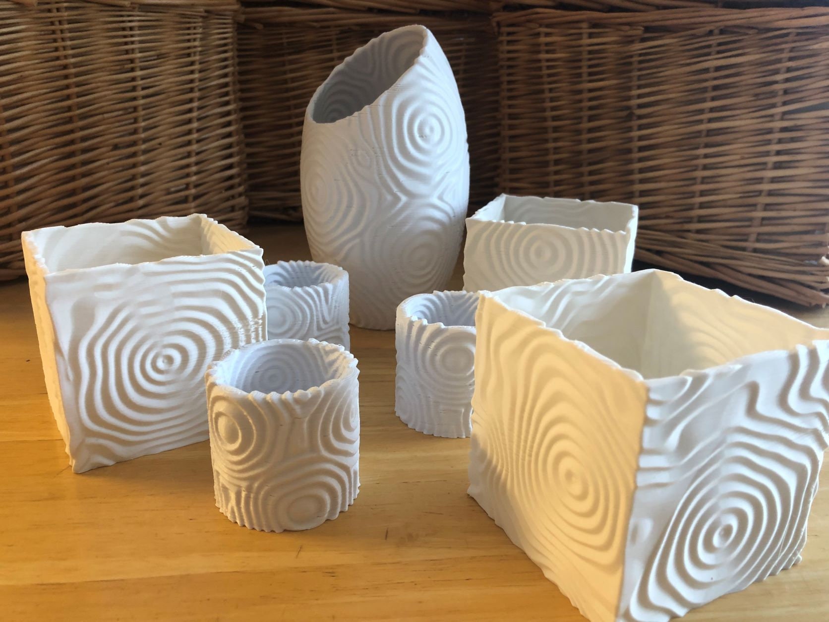Wavy Vases, Pots, Number's & Letters STL Files | 3D Files | 3D Printing