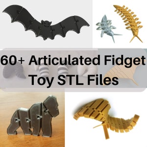 20+ STL Articulated Fidget Toys Animals & Insects | 61+ STL Files | 3D Printing Files | 3D Models | 3D Printer Files
