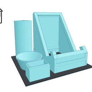 Desk Organizer 3D - Phone Stand- STL file - for 3D printing - Digital file