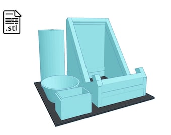 Desk Organizer 3D - Phone Stand- STL file - for 3D printing - Digital file