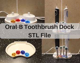 Oral-b Tooth Brush Docking Station | Charging Dock For Oral-b Toothbrushes | STL File with Commercial Rights