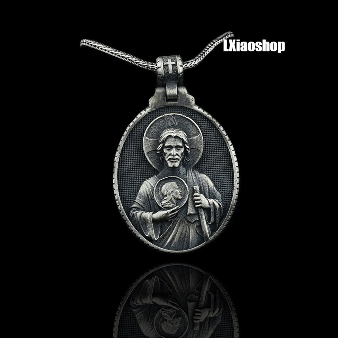 Saint Jude Necklace for Men Saint Jude Medal for Men Saint - Etsy