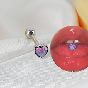 Snowflake Tongue Stud, Cool Tongue Stud, Women Lip Piercing, Fairy Tongue Stud, Tongue Barbell, Body Tongue Jewelry, Gift For Her, Charms
