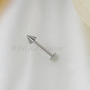 1pc Devil Lip Stud, Nose Ring, Eyebrow Ring, Tongue Ring, Cartilage Piercing, Tragus Piercing, Medical Titanium Steel, Women Body Piercing