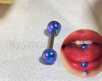 Fashion Acrylic Colorful Tongue Stud, Sweet Tongue Ring, Punk Style Stud, Titanium Steel Tongue Stud, Tongue Barbell, Stud Piercing