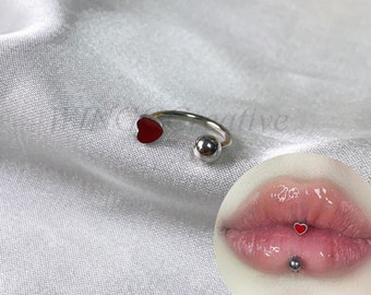 Herz Lippenring, Persönlichkeitslippen-Gestüt, Punk-Art-Gestüt, Knorpel Tragus Piercing, Titan Stahl Zunge Gestüt, Körper-Piercing-Schmuck