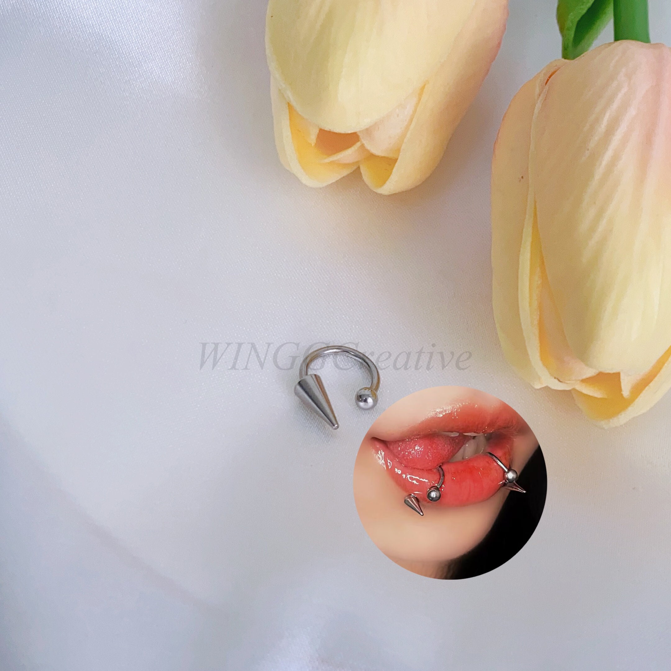 Devil Lip Ring, Punk Stud Piercing, Rivet Tongue Ring, Body Piercing, Devil  Lip Stud, Titanium Spike Lip Piercings, Body Jewelry Accessories - Etsy, image size:2160x2160