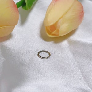 Anillo de labio redondo minimalista, perno de labios de personalidad, anillo de estilo punk, perforación de tragus de cartílago, perno de acero de titanio, joyería de perforación corporal imagen 5