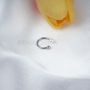 Pearl Acrylic Lip Ring, Titanium Steel Cartilage Stud, Cool Stud ...