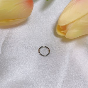 Anillo de labio redondo minimalista, perno de labios de personalidad, anillo de estilo punk, perforación de tragus de cartílago, perno de acero de titanio, joyería de perforación corporal imagen 6