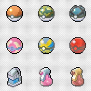 Pokémon (all Gen 1 - 9, and Items) - Cross Stitch Pattern Set - Etsy