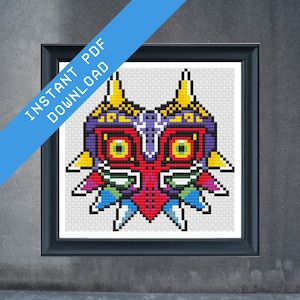 The Legend of Zelda -  Majora&#39;s Mask - Cross Stitch Pattern (3 Sizes!)