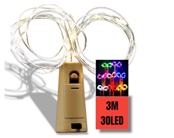 Wine Bottle lights 3M 2M LED Fairy String Lights Battery  Christmas Wedding Party Birthdays for bottles jars Bottle Lights With Cork Shaped