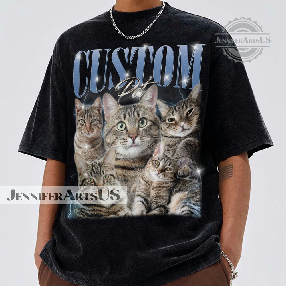 Discover Custom DOG / CAT Shirt, Custom Cat Bootleg, Custom Pet Sweater, Insert Pet Design, Personalized, Customized Hoodie, Change Animal Design Tee
