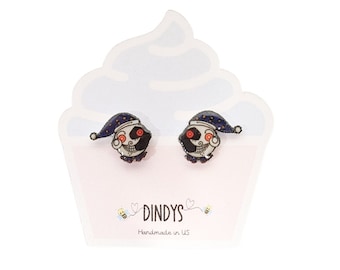Pendientes de botón con forma de luna para niñas, regalos de gamer para niñas, regalos de cumpleaños con forma de sol, pendientes de botón para niños, regalos con forma de sol para niñas.