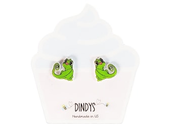 Acquista 1Pc Cz Animale Geco Cartilagine Orecchino Lucertola Rettile Helix Stud Gioielli per piercing all'orecchio in Italia a partire da 1.84