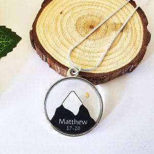 Mustard Seed necklace, Faith necklace, Faith Mustard seed necklace, Inspirational Christian Gift, Faith jewelry, Move Mountain seed necklace