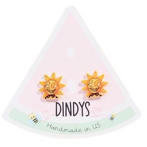 Sun drop stud earrings for girls, gamer gifts for girls, sun drop birthday gifts favors, stud earrings for kids, sun drop gifts for girls