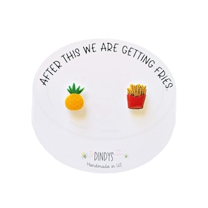 IVF Transfer Day earrings, Infertility, Transfer Day, Pineapple, French Fries, IVF Gift, Infertility Awareness, Transfer Day, Mommy to Be