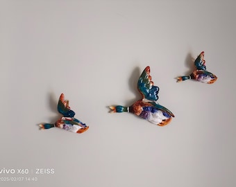 Set of 3 Hand Painted Beswick Flying Ducks - 1950s-1960s - Flying Mallards - Made in England