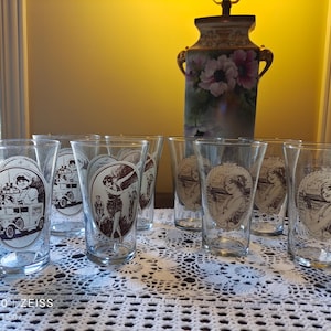 Vintage 1980er Jahre Pizzeria und Spaghetti House Float Glass / Mutters Pizzagläser