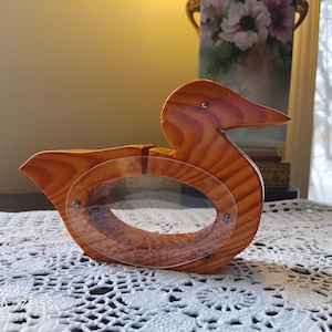 Salvadanaio in legno fatto a mano vintage a forma di alce e salvadanaio a forma di anatra - Salvadanaio - Salvadanaio in legno massello per bambine e bambini, bambini di tutte le età
