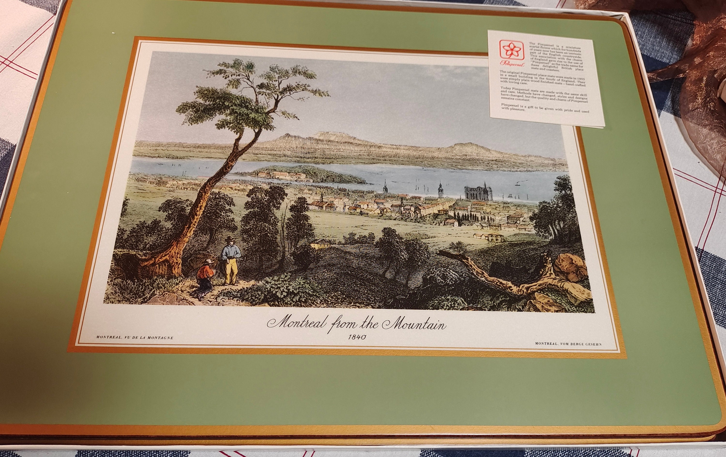 Pimpernel Placemats Set of 4 Montreal Quebec 1840s Scenes 16x12 Acrylic Cork Backed Etsy