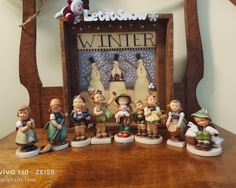Vintage Hummel Goebel Figurines, Collectible German Decor, Lot of 8