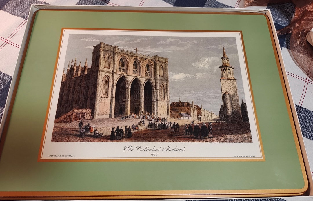 Pimpernel Placemats Set of 4 Montreal Quebec 1840s Scenes 16x12 Acrylic