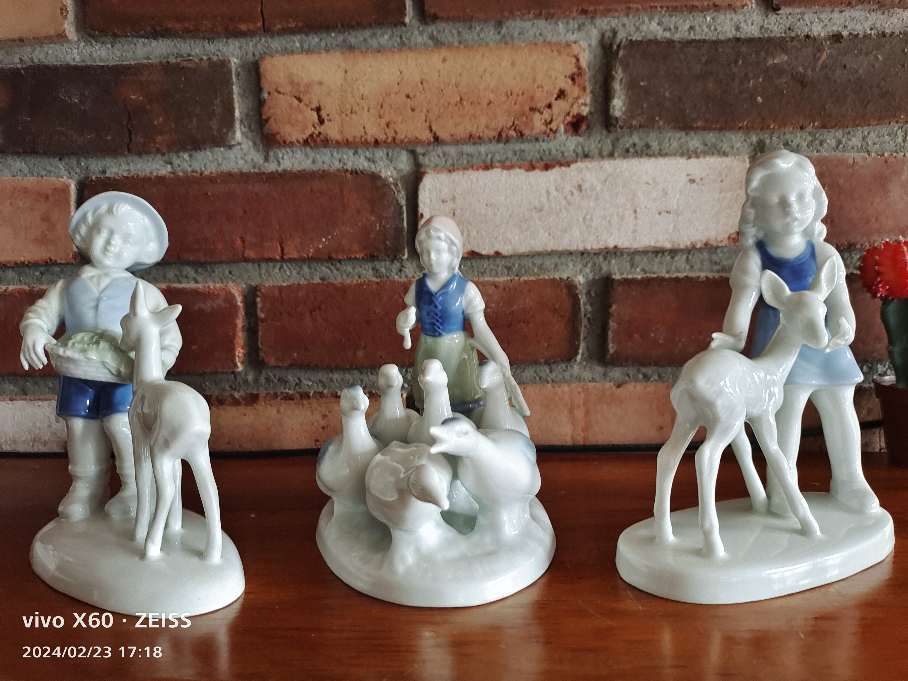 Three Vintage Figurine by Gerold Porzellan Bavaria Western Germany