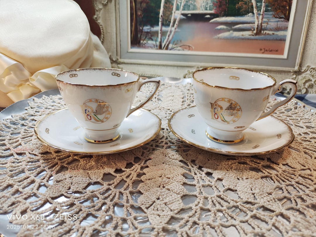Buy A Set of Two English Bone China Tea Set, Royal Stafford Bone