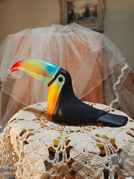 オオハシ 飾り物 美品② SWAROVSKI 『 オオハシ 』 置物 フィギュリン