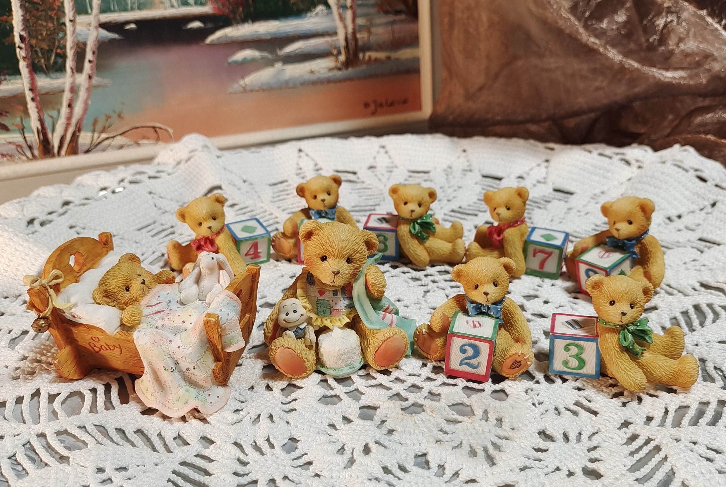 cherished テディベア置物 cherished teddies テディベア 熊 陶器 置物 オブジェ 飾りの