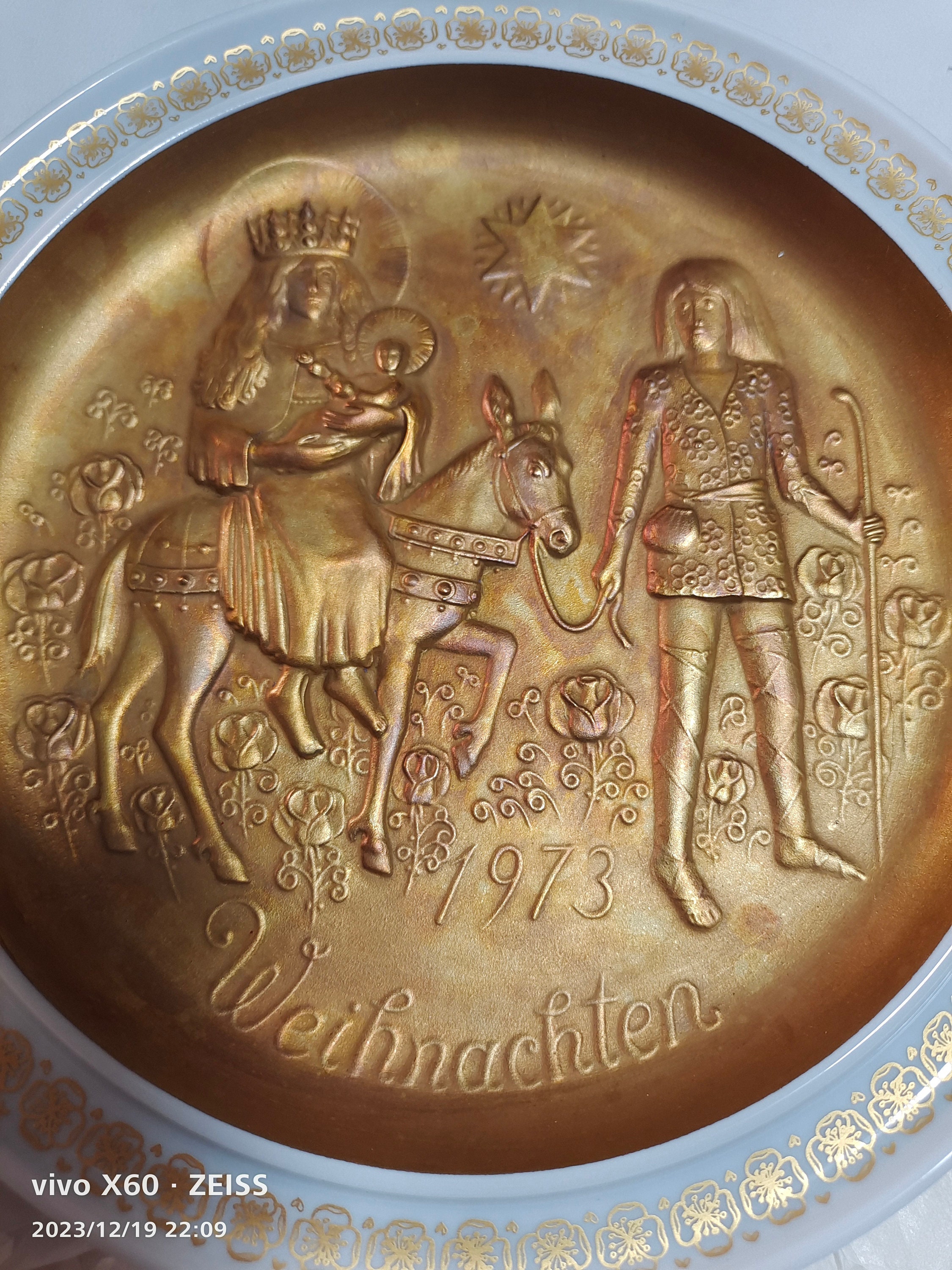 Decorazione Natalizia Hutschenreuther 2025 - Ciondolo A Stella Di Porcellana, 7.5 Cm, Edizione Limitata