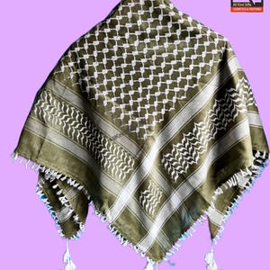 Palestinian Keffiyeh Shemagh Scarf 48*48, All Season Cotton Arafat Hatta Arab Style Kufiya, Palestine Tradition Scarf Gift For Nikah