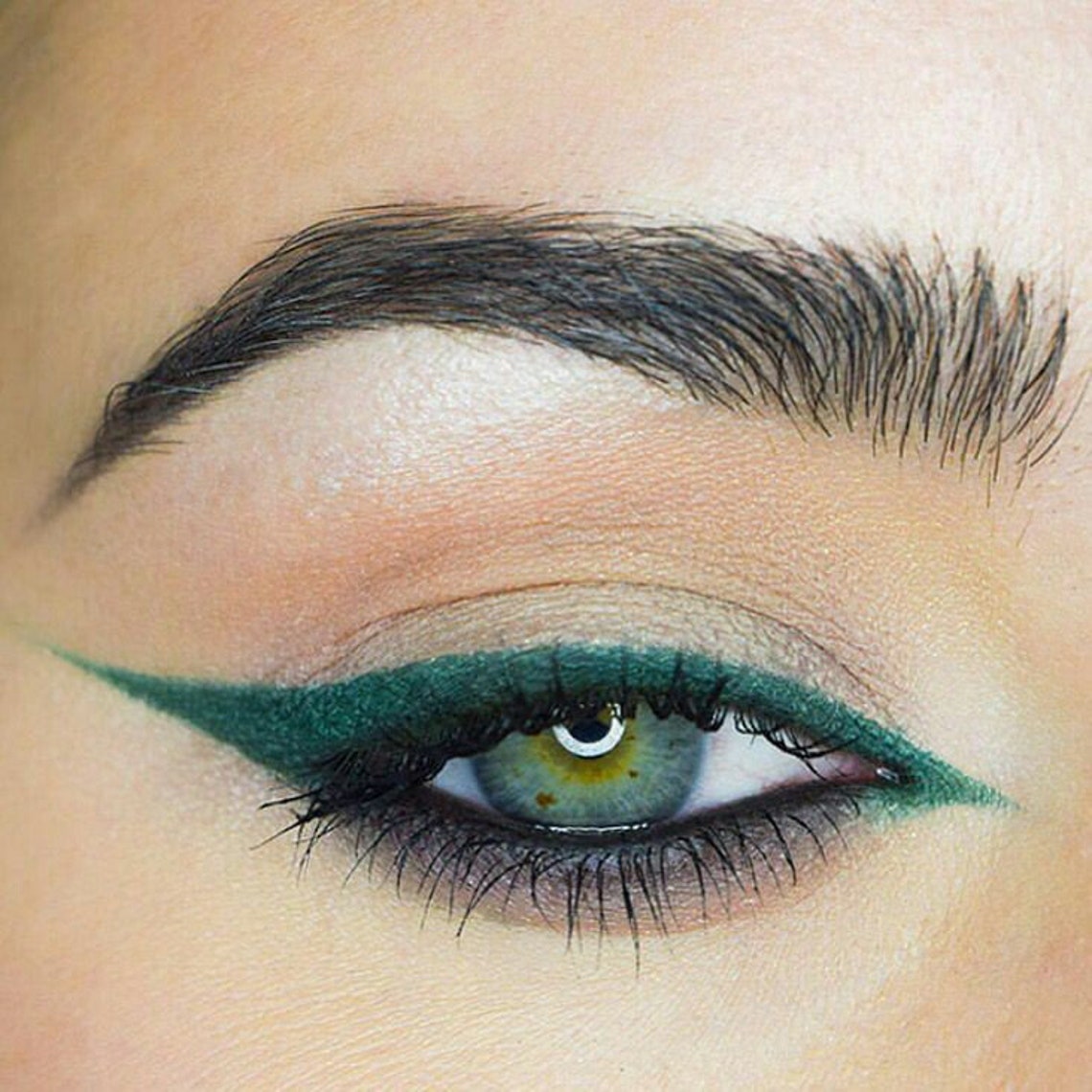 Natural Green Eyeliner Powder Makeup Smudge Proofwaterproof Etsy