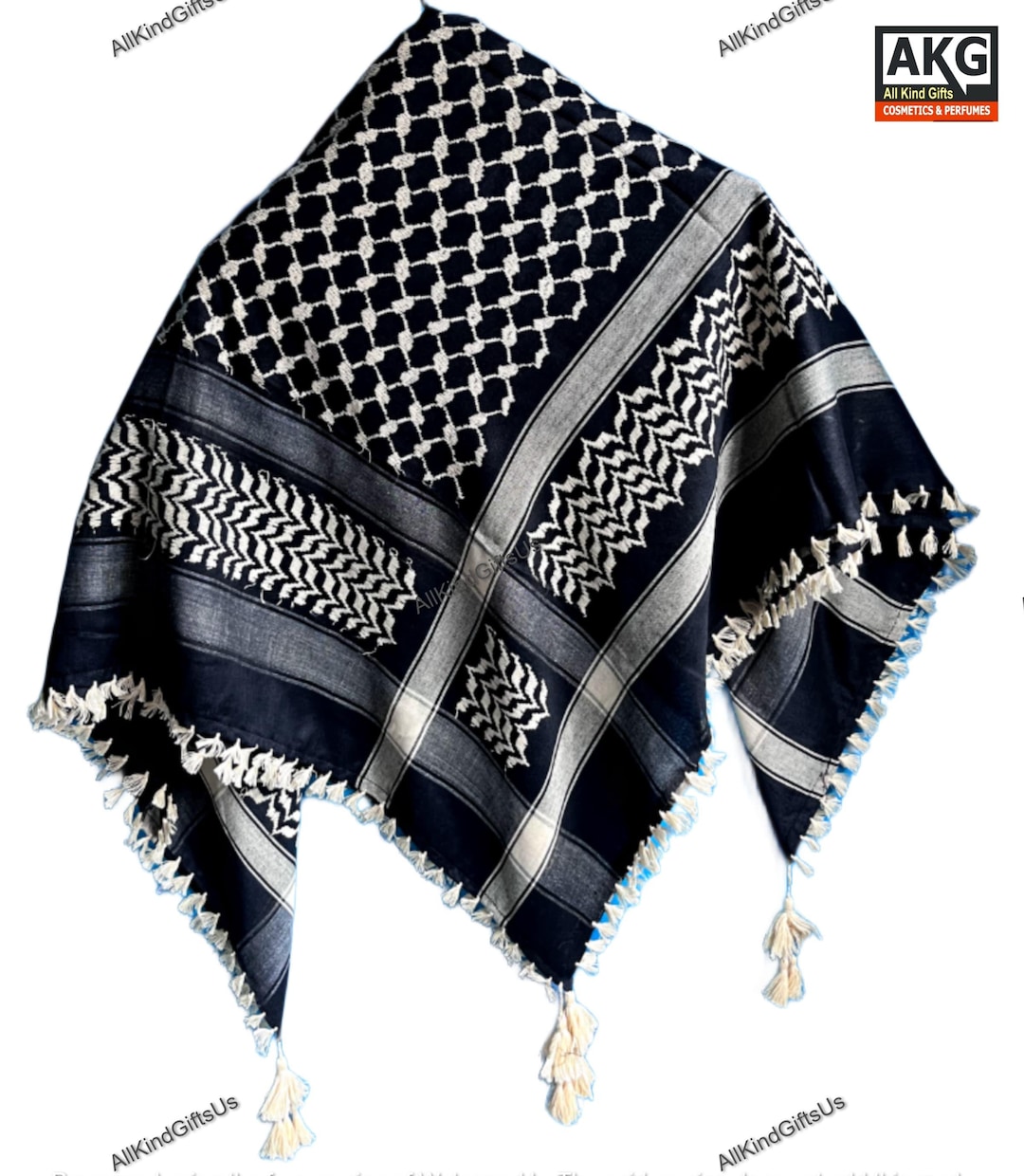 Indossare Kefiah Al Collo Kefiah Palestinese Shemagh 48*48, Kefiah - Main Image