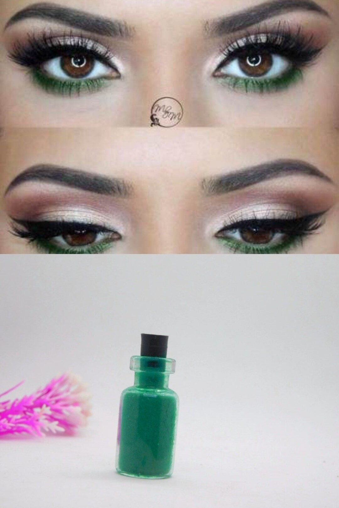 Natural Green Eyeliner Powder Makeup Smudge Proofwaterproof Etsy