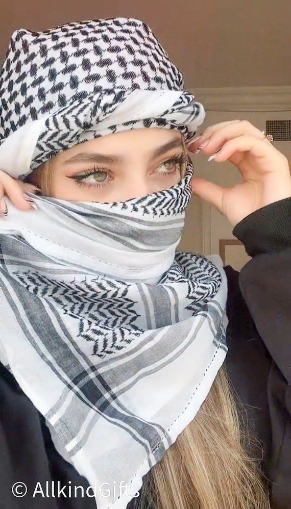 Yemeni Shemagh Embroidered Headscarf Keffiyeh Scarf Mens Womens