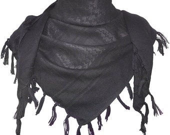 Palestine All White Keffiyeh Kufiya AKG Scarf (48*48) Free Palestine  Traditional Shemagh With Tassels Arafat Hatta Arab Style For Him Her