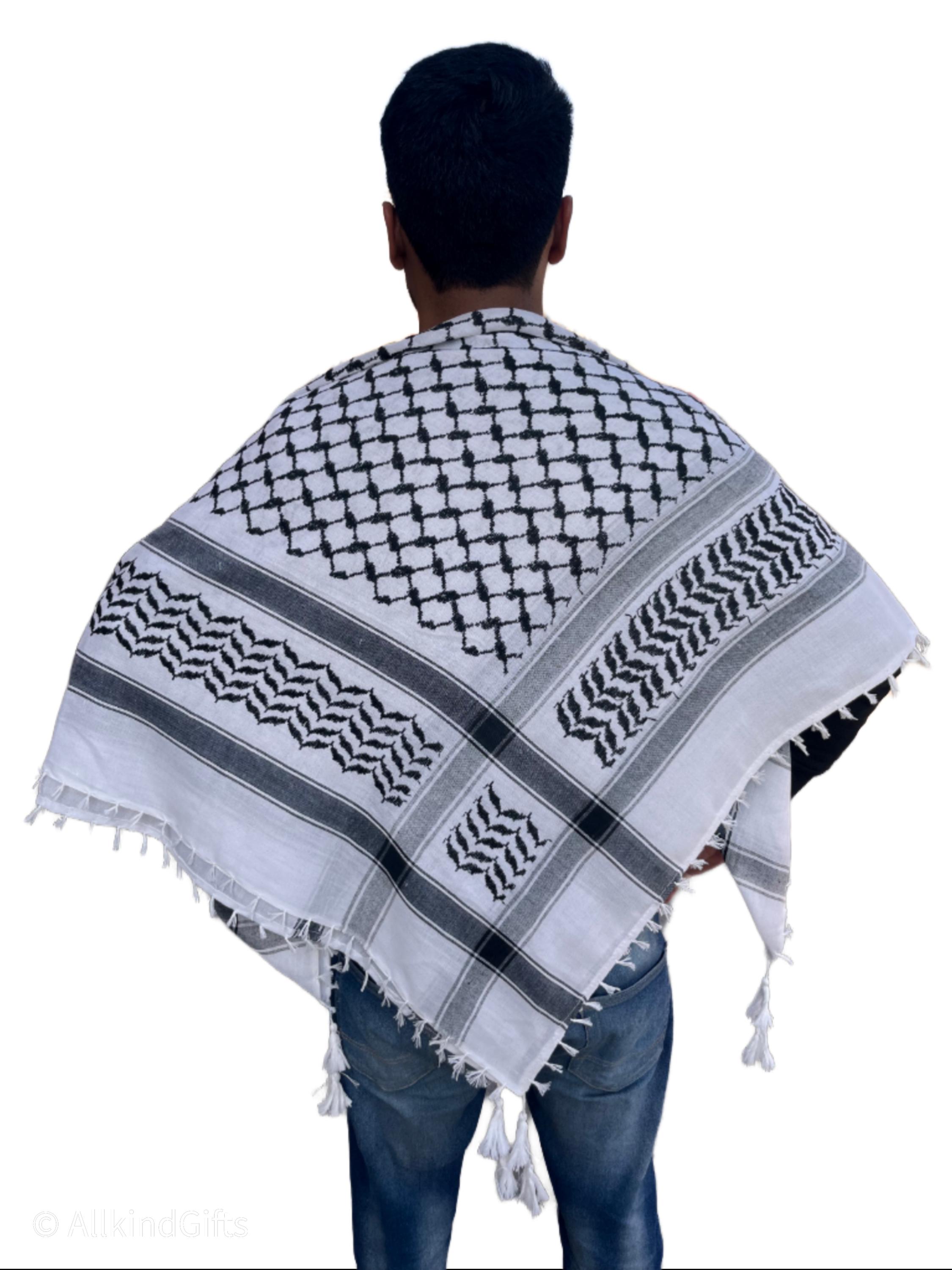 Generico Kefiah palestinese - Sciarpe moda uomo Kefiah del deserto | Sciarpa araba per il collo della testa | Sciarpa kefiah tradizionale mediorientale Shemagh
