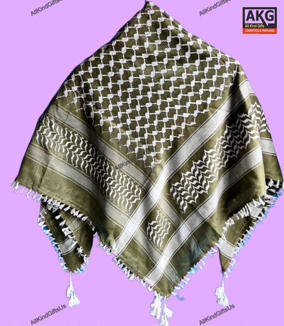 Kurdish Turkish Scarf - Unisex Keffiyeh Kufiya Shemagh Ghutrah Military Pusi