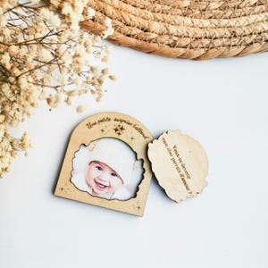 Surprise request box to personalize with child's photo, godmother request, godfather request