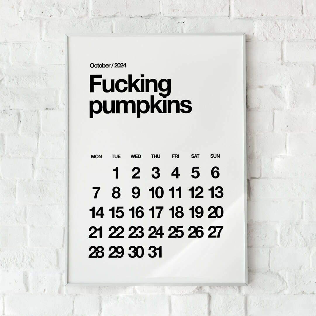 Fucking Calendar 2024 Funny Gift Stylish Offensive Obscene Rude