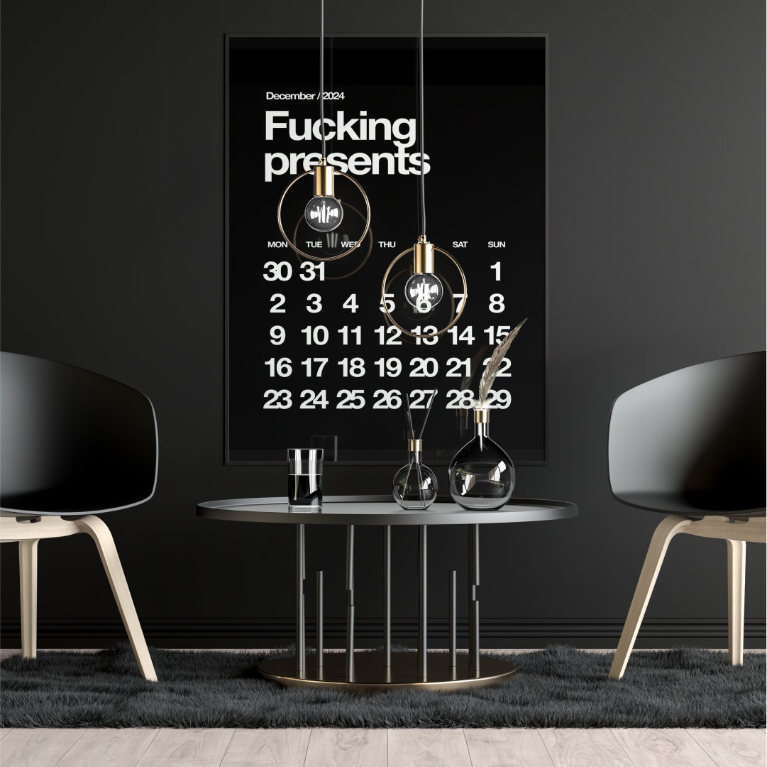 Fucking Calendar 2024 Funny Gift Stylish Offensive Obscene Rude