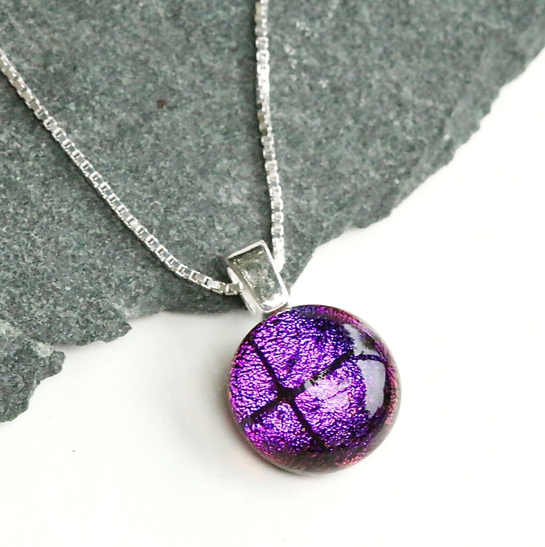 Ashes in Fused Glass Pendant, Cremation Ashes in Glass Jewellery